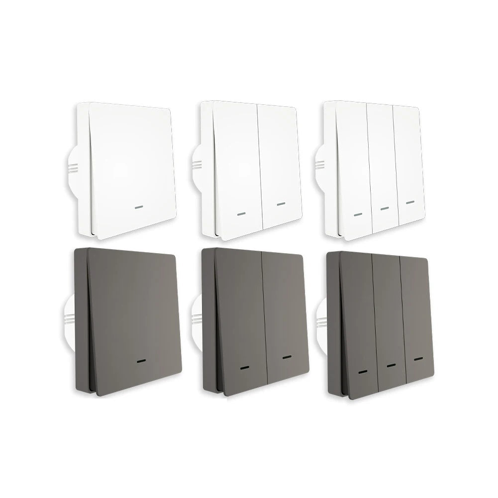 MOES Smart Light Switch Tuya ZigBee No Neutral Wire No Capacitor Needed Smart Life 2/3 Way Works with Alexa Google APP Remote