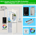 Wifi Tuya Door Access Control System Kit Set Waterproof RFID Keypad Controller APP Remote Unlock, Electric Magnetic Strike Locks