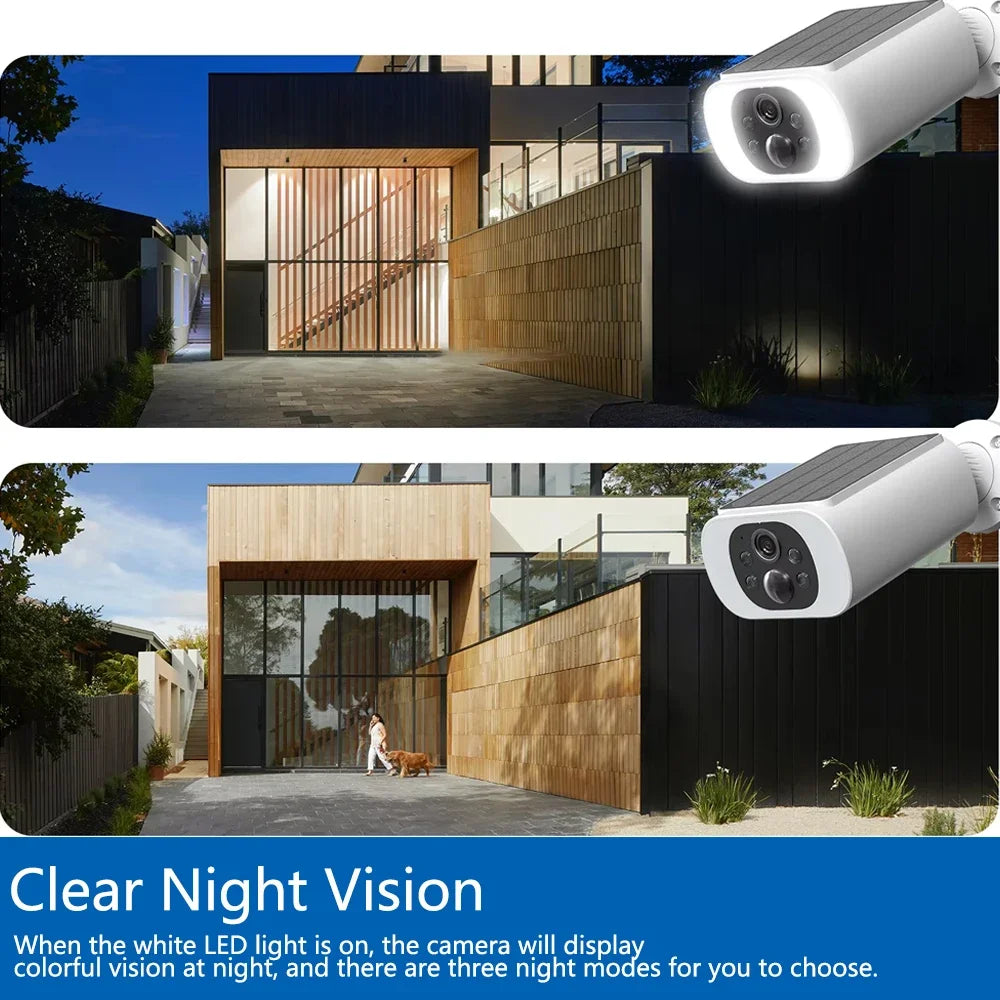 5MP Tuya Smartlife Outdoor Solar Battery Camera Wireless WIFI PIR Motion Detection Light Color Night Vision Two-Way Audio Camera