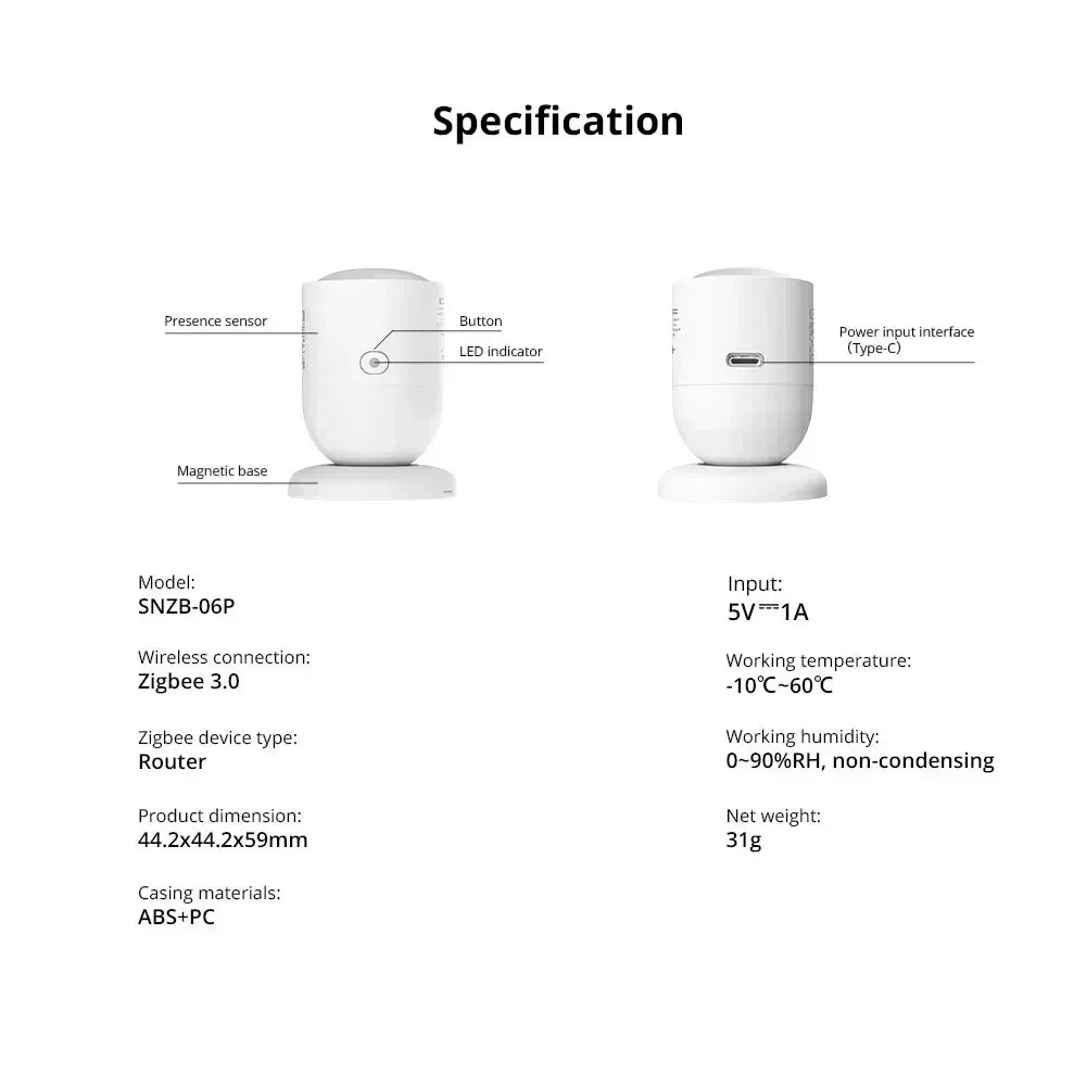 SONOFF SNZB 06P SNZB-03P SNZB-04P SNZB-02D Sonoff Switch SNZB-02P Zigbee Human Presence Sensor SONOFF Bridge Pro SNZB-06P