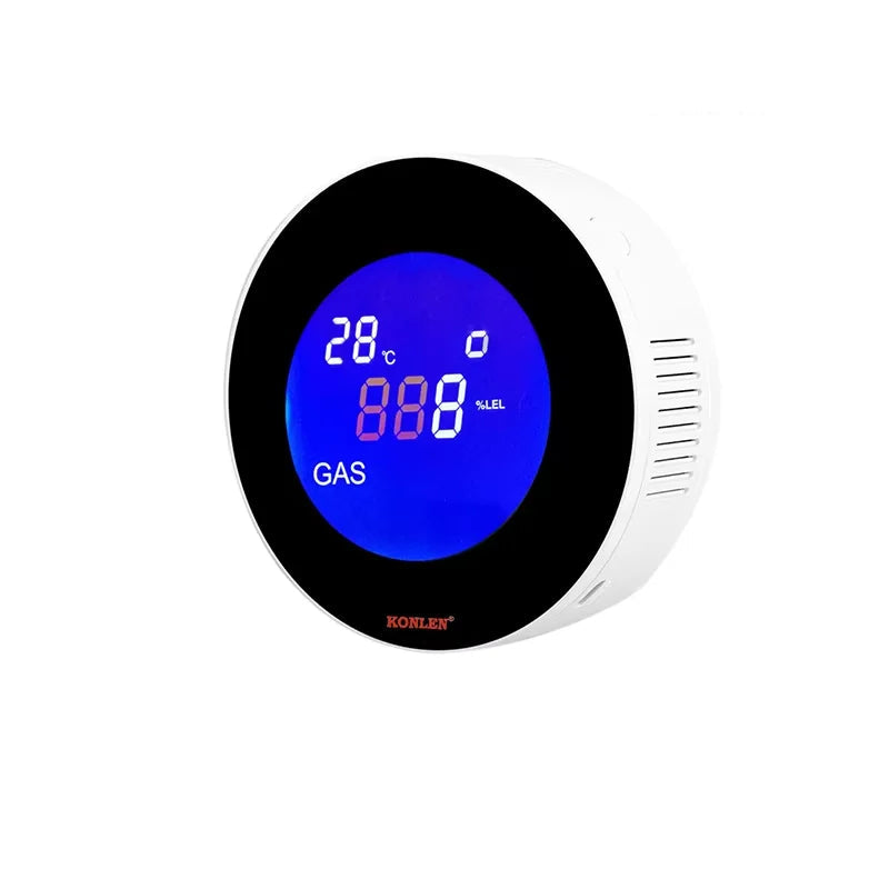 WIFI Tuya Natural LPG Gas Leak Detector with Electric Solenoid Valve Automatic Smart Shut Off Methane CH4 Leakage Alarm Sensor