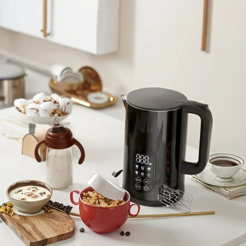 1.7L Digital Smart Electric Kettle 2026 New Tuya Wifi Controlled Kettle with Thermal Insulation Mobile Phone Display Control