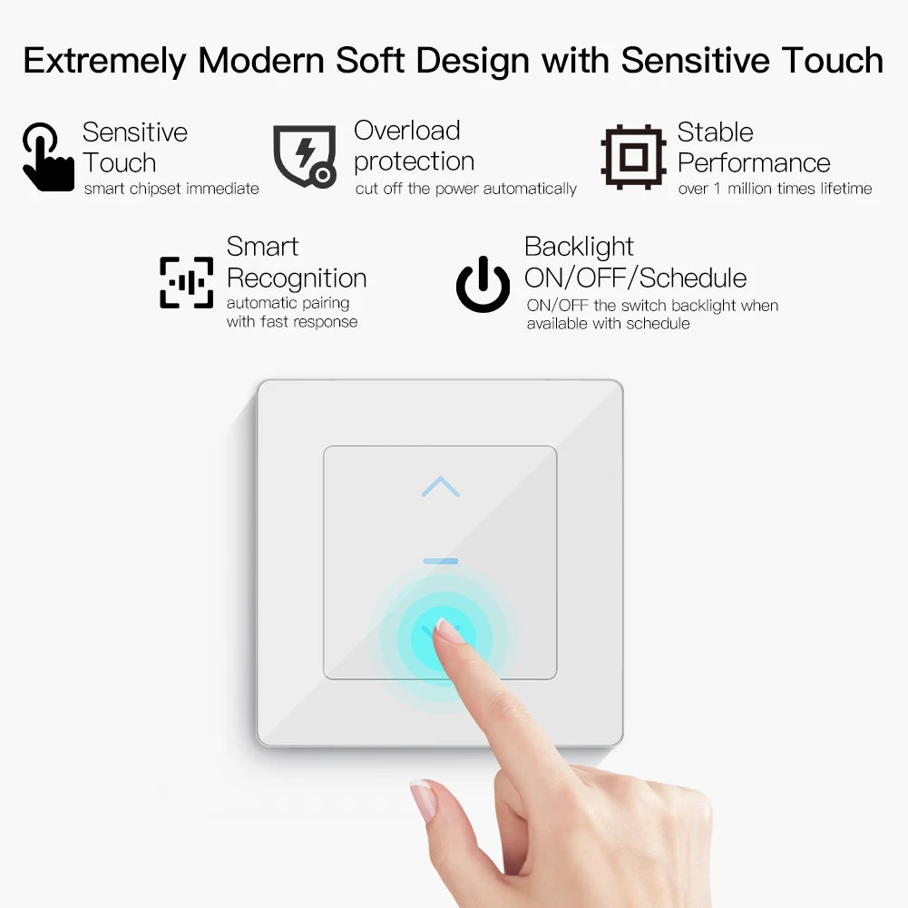 Smart Motorized Curtain Wall Switch