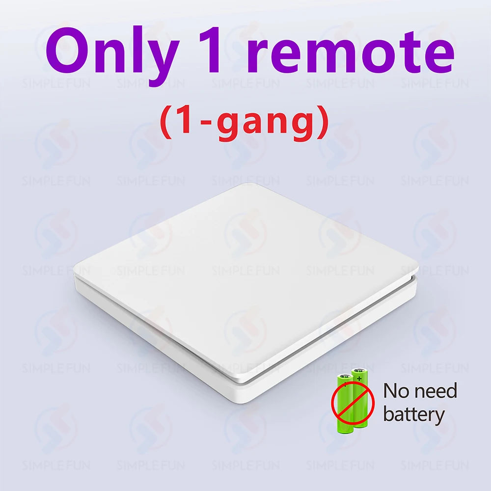 Mini RF Smart Light Switch 110V 220V 230V Self Power Wireless Wall Switch No Battery Support Power Restoration Status Setting