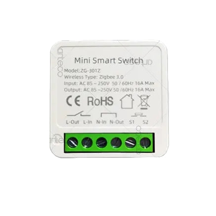 ZigBee 3.0 Smart Mini DIY Switch Automation Module 16A Relay Support 2 Way Control App Remote Control Zigbee Gateway Required