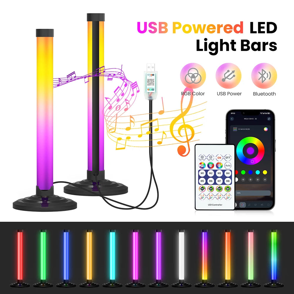 2 4 Light RGB Kit Smart LED Floor Lamp App Remote Control RGBIC Music Sync Timer for Gaming PC Computer Room Corner Lighting
