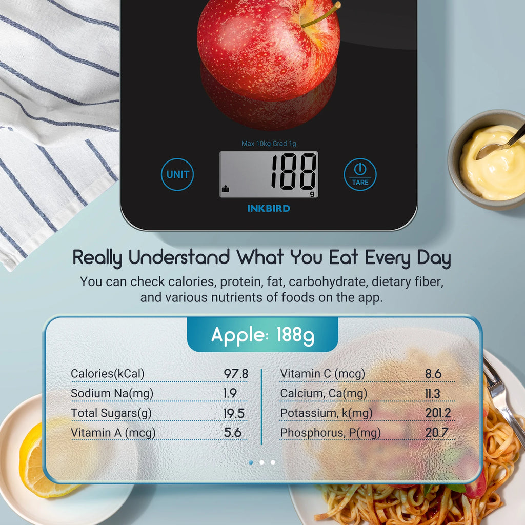 INKBIRD Bluetooth Kitchen Scale High-Precision Electronic Pastry Baking Scale Household Digital Scale for Cooker,Baker