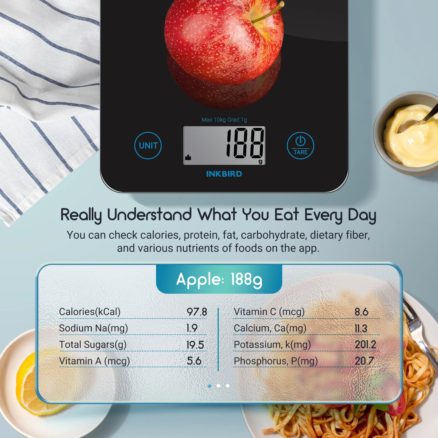 INKBIRD Bluetooth Precision Kitchen Scale