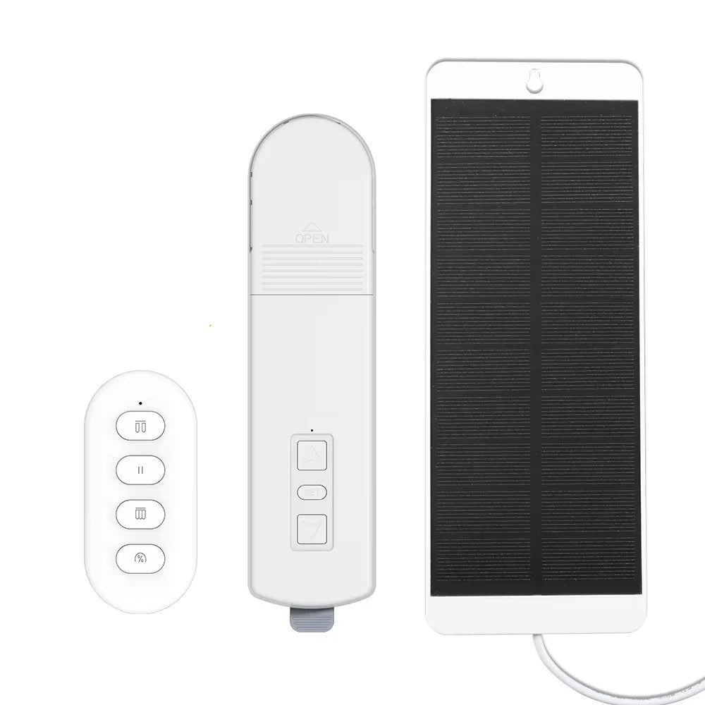 Smart Life ZigBee3.0 DIY Motorized Chain Roller Blinds Shades Drive Curtain Motor With Solar Panel Remote via Alexa Google Home
