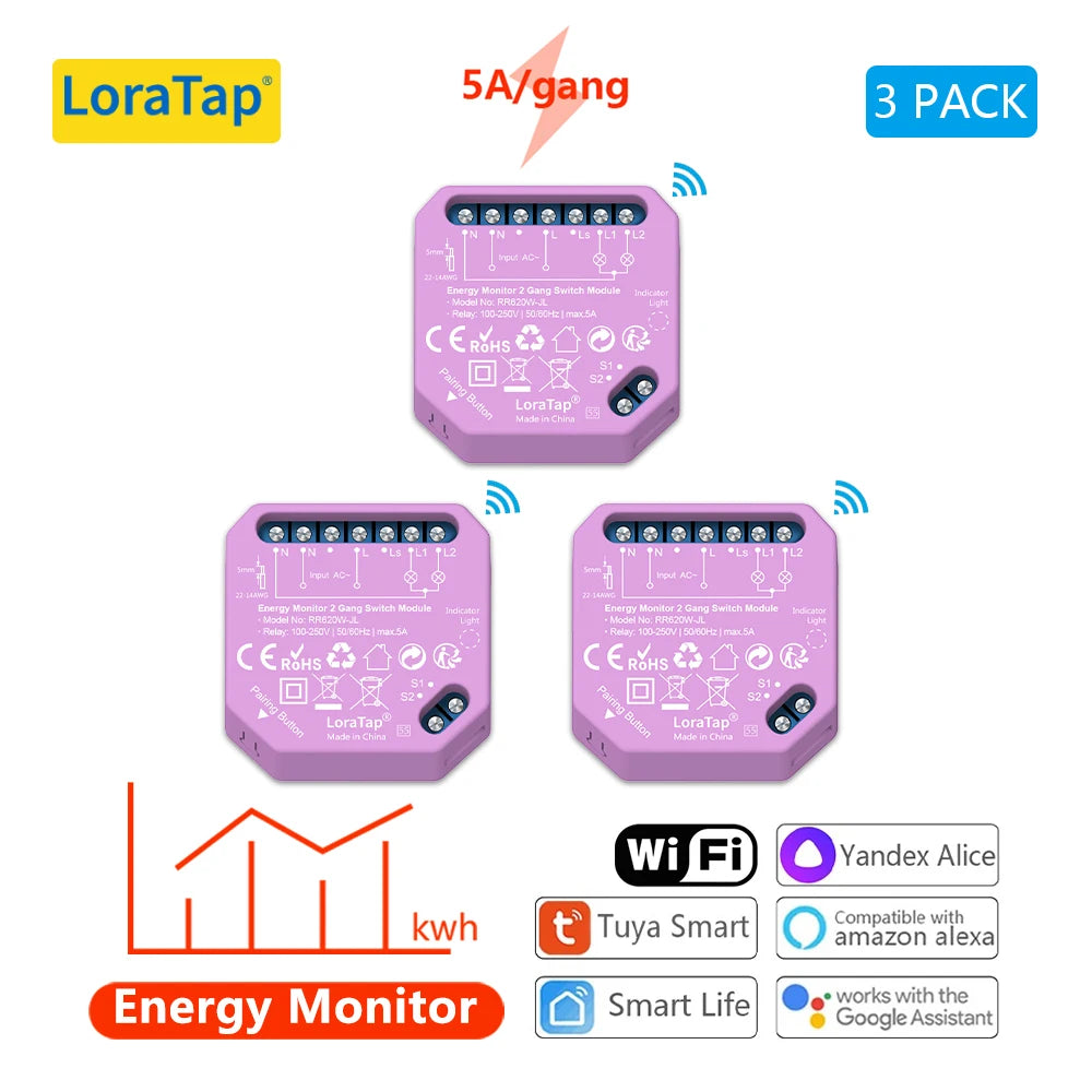 Tuya Two-Gang Smart Relay