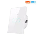Works with Tuya WiFi Touch Switch Light Wall Smart Switch for EU Smart Home Life Alexa Google Home 433RF WiFi Remote 1/2/3 Gang