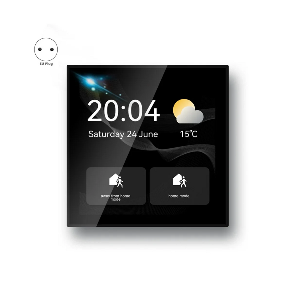 Tuya Smart Home Multiple Zigbee Smart Home Control Panel 4 Inch Switch Panel In-Wall Touchscreen Control for Home-EUplug