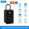 Fingerprint Key Box Storage Secret Key Lock Fusebox BLE Tuya / Ttlock App Unlock Support Wifi Gateway Secreta Safety Box Padlock