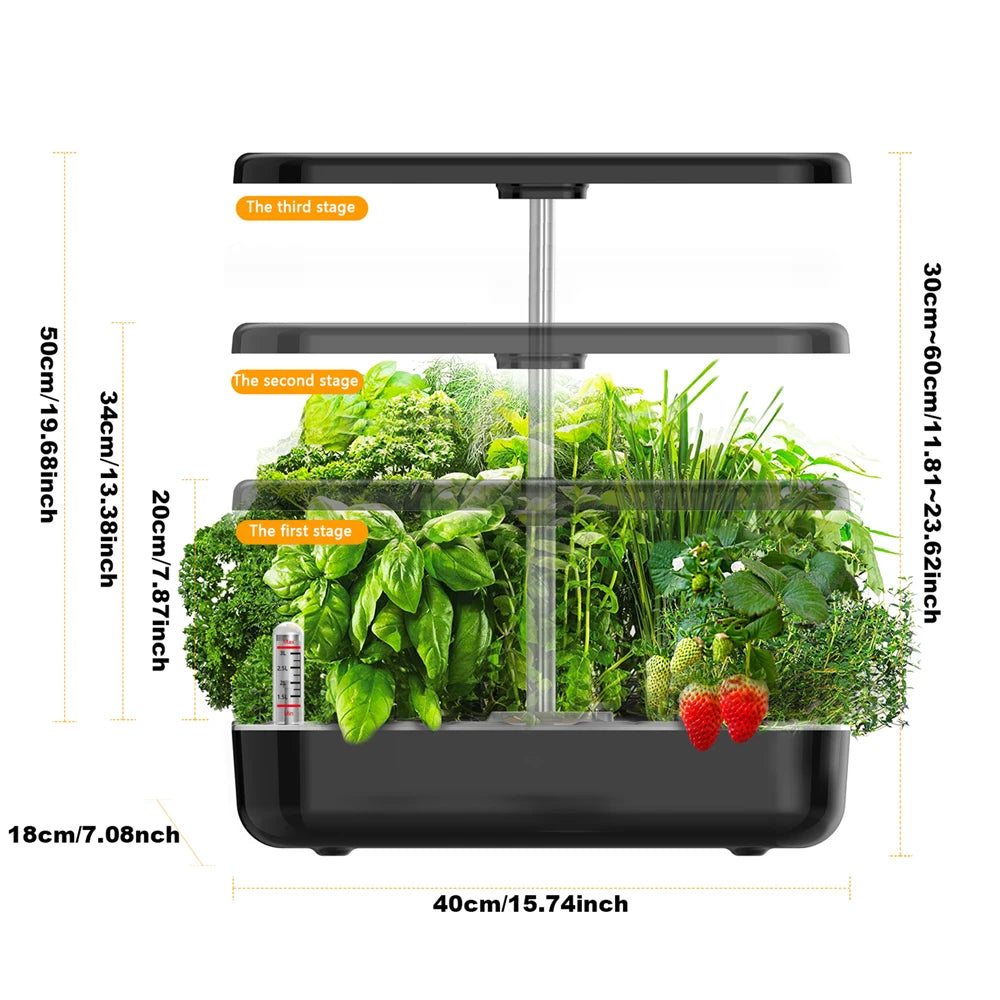 Hydroponics Growing Systems Smart Planting Vegetable Machine With Led Grow Light Non-toxic Soilless Indoor Home Gardening