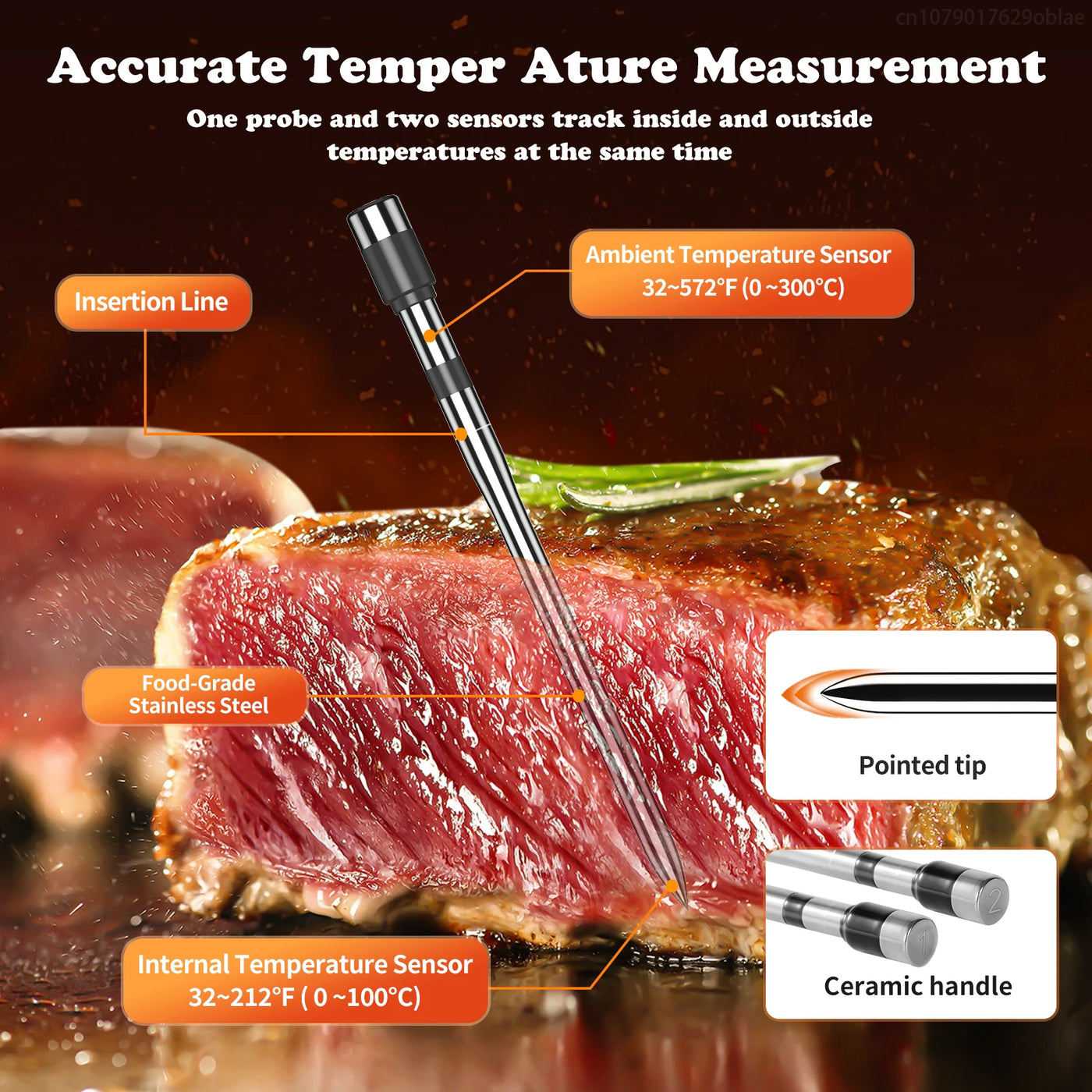 Bluetooth Multi-Probe Meat Thermometer