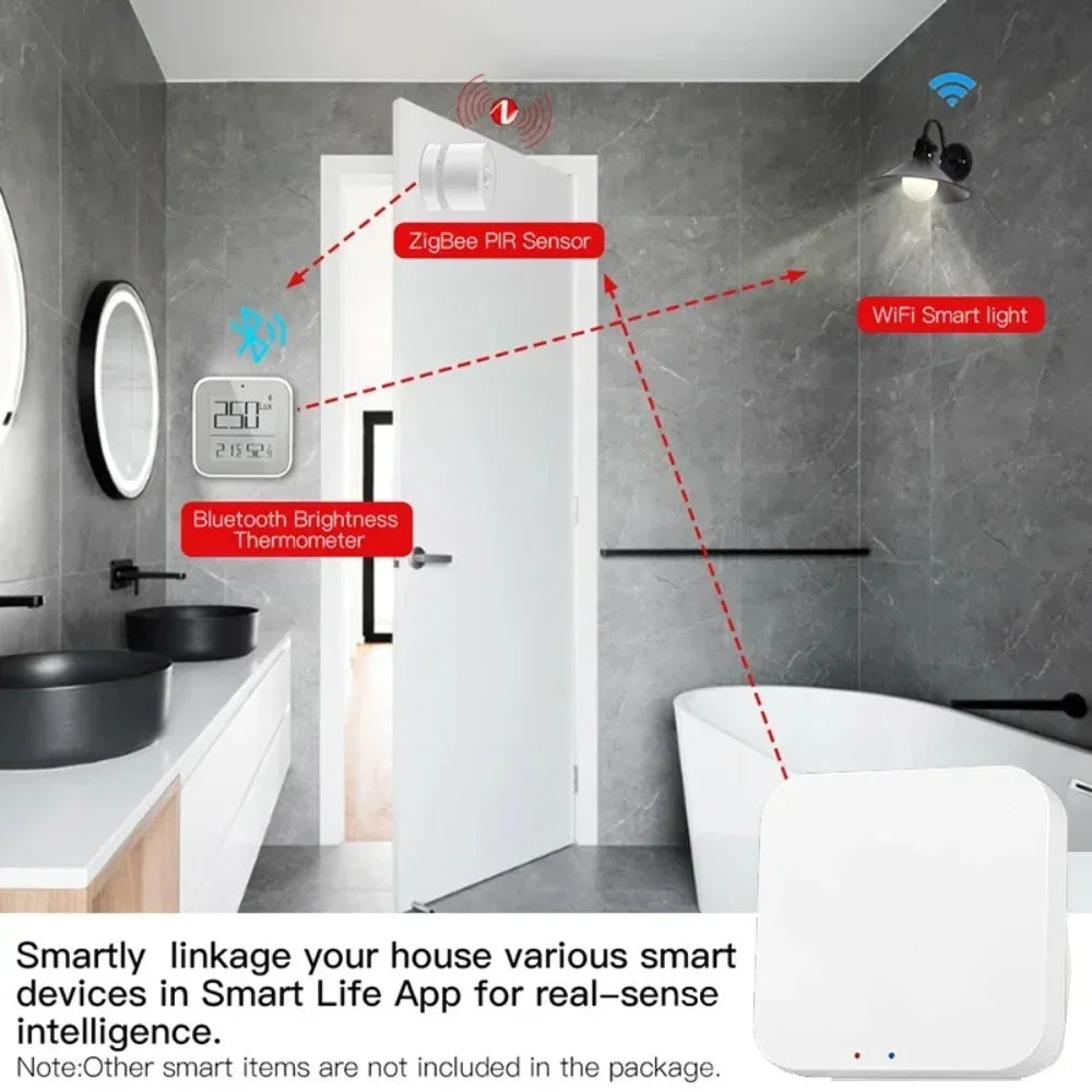 Tuya Zigbee 3.0 Gateway Hub Smart Home Wireless Bridge Smart Life APP Remote Control Automation Device Works with Alexa Google