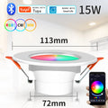 Tuya Smart LED Downlight Bluetooth Recessed Led Spot Lights 10/15W AC85-265V RGB+CW+WW APP Control Works With Smart Life