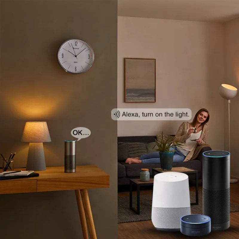 Smart Bulb E27 9W WiFi Bubble Dimmable LED Light Voice Control Bulb RGBCW AC100-240V Smart Life Bulb Support Alexa Google Home
