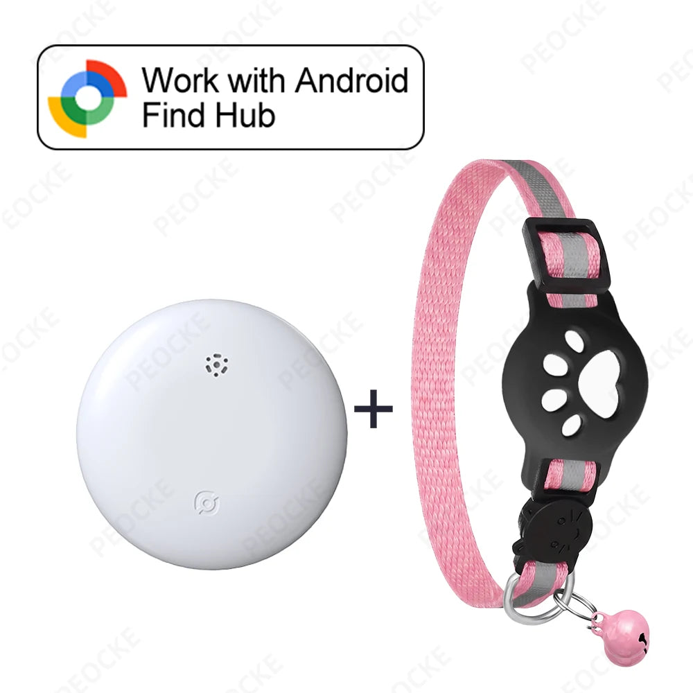 Cat Smart GPS Trackers Collar Anti-Lost Kitten Waterproof Tracker Adjustable Safety Buckle Reflective GPS Collar For Android