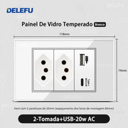 Delefu Brazil USB-C Wall Socket