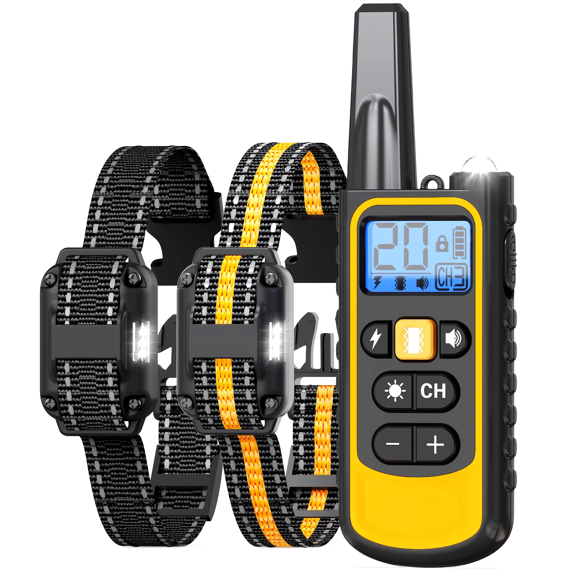 Electric Dog Training Collar Waterproof Dog Bark Collar Pet With Remote Control Rechargeable Anti Barking Device All Breed Dogs