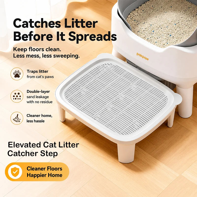 Pokpaw CL16 Smart Self-cleaning Automatic Cat Litter Box with App Control – 76L Semi Enclosed Cat Toilet Supplies for Cats